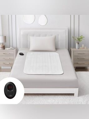 BWARM Electric Heated Mattress Pad Mini Twin Size 31 x 55 Bed Warmer